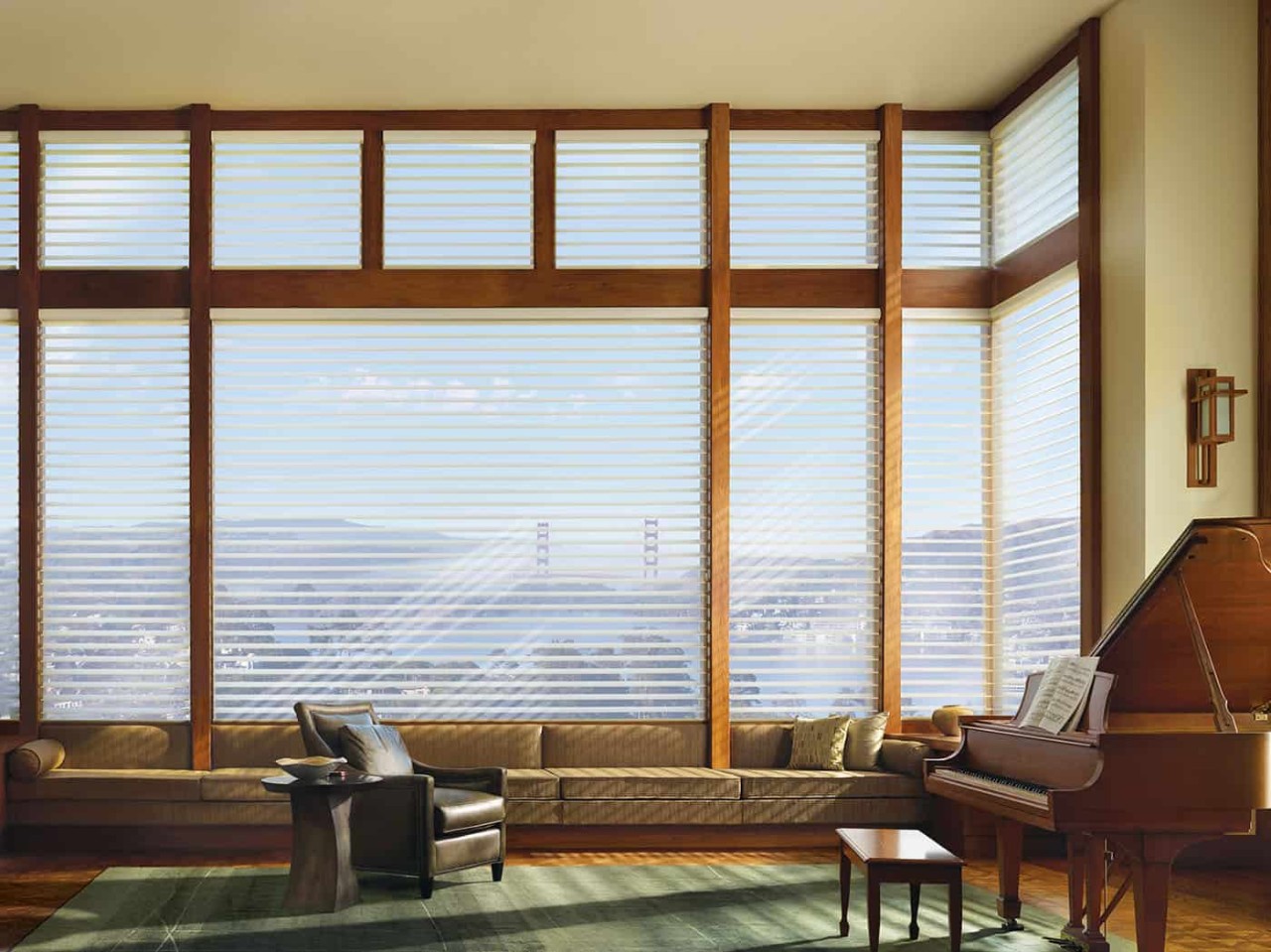 Living room windows, Hunter Douglas Silhouette® Window Shadings, shadings near Boone, North Carolina (NC)
